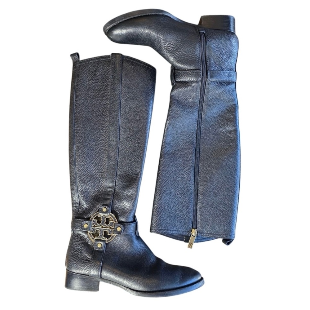 Tory Burch Black Riding Boots